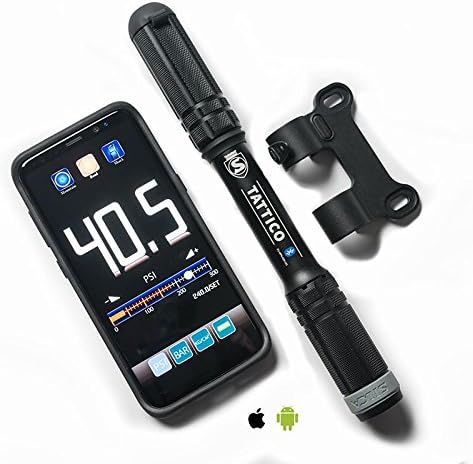 SILCA Tattico Bicycle Mini-Pump with Bluetooth Gauge Reading PSI or BAR