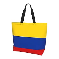 YSBYEIU Cute Colombia Flag Tote Bag For Women Men
