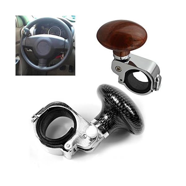 Asdomo-Car-Boat-Vehicle-Power-Hickory-Handle-Steering-Wheel-Suicide-Spinner-Knob-Booster-Accessory