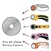 KISSWILL 45mm Rotary Cutter Blades, 10 Pack 45mm Replace Rotary Blades Fits Fiskars, Olfa, Martelli, Truecut, DAFA Rotary Cutters for Quilting Scrapbooking Sewing Arts & Crafts, Sharp and Durable