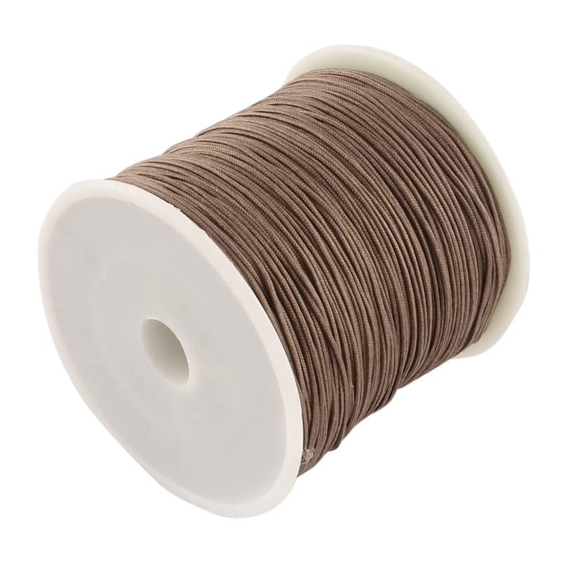 Fashewelry 100 Yards Nylon Beading Thread Cords 0.8mm Camel Macrame Chinese Knotting Cord String for DIY Necklace Bracelet Craft Jewellery Making