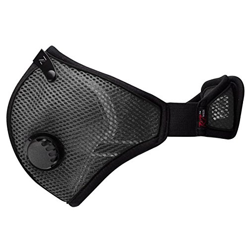 RZ M2 Mesh Dust/Air Filtration Mask Bonus Pack Mask Washable New Adjustable Strap Allergy/Asthma/Construction/Woodworking/Pollution/Adult/Children (X-Large (215lbs +), Grey)