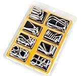 ULT-unite IQ Toys Brain Teaser Metal Wire Puzzles, Assembly & Disentanglement Puzzles Set