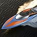 Gizmovine RC Boat Toys, Remote Control Boat for Pools and Lakes 2.4GHz High Speed RC Racing Boats for Adults & Kids + Bonus Battery
