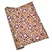CHZIMADE A4 Flower Printed Soft Cork Fabric DIY Sheet Canvas Back Great for Hair Bows Making Craft 16.5 x11.8 (Purple)