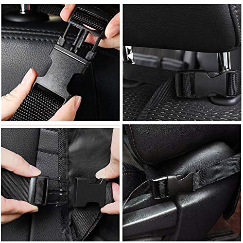GLISTON Car Back Seat Organizer Kick Mats with Clear Touch Screen 10" Tablet Holder & 5 Storage Pockets Backseat Organizer Protectors Travel Accessories for Kids & Toddlers(2 Pack) - Thumbnail 5