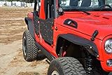 DV8 Jeep Wrangler Fender Flares Slim Style Front and Rear Aftermarket Offroad Fenders Perfect for 4x4 Fits 07-17 JK Model Includes Hardware for Easy Installation FENDB-06