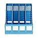 Comix Magazine File Holder, Sturdy Plastic Desk Organizers and Storage File Folder for Office Organization, Binder Organizer with 4 Compartments Storage Organiser Box