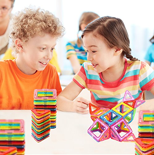 image for Ehome Magnetic Blocks, 34 PCS Magnetic Building Blocks with Strong Mag