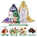 Tinksky Christmas Drawstring Gift Bags Set Assorted Styles Gift Drawstring Wrapping Xmas Goody Bags for Wrapping 30 Pack