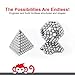 Magnetic Balls Magnet Building Cube - Fun and Educational Sculpture Toys for Kids (Ages 14 and up) - Great Fidget Toy to Keep Your Hands Busy - 216 Ball Magnets, 5mm, Silver