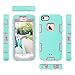 ULAK iPhone SE Case,iPhone 5S Case, iPhone 5 Case, Knox Armor Heavy Duty Shockproof Sport Rugged Drop Resistant Dustproof Protective Case Cover for Apple iPhone 5 5S SE-(Mint Green+Rose Gold)