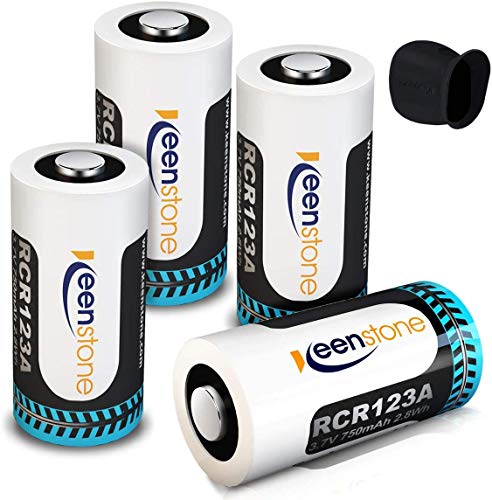 CR123A Lithium Batteries, Keenstone 4Pack 3.7V Batteries with High Capacity PTC Protection for Flashlight/Arlo HD Camcorder/Microphone/Electric Shaver/Alarm Clock/Security
