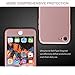 VANSIN iPhone 7 Case, 360 Full Body Protection Hard Slim Case Coated Non Slip Matte Surface with Tempered Glass Screen Protector for Apple iPhone 7 Only (4.7-inch) - (Rose Gold)