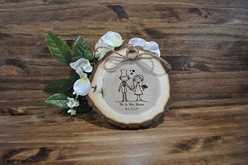 Amazon Com Wood Ring Holder Ring Bearer Pillow Custom Ring