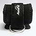 AbraFit Ankle Straps - for Cable Machines, Ab, Leg & Glute Exercises, Improved Wider and Longer, Durable &Lightweight, Free Carry Bag Included, (Black,Pair)