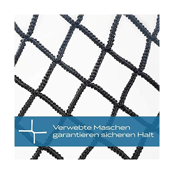 TRIBURGÂ® AnhÃ¤ngernetz Dehnbar fÃ¼r AnhÃ¤nger der GrÃ¶Ãen 1x2 m bis 2x3 m - engmaschig mit Gummiseil [schwarz/elastisch] – Bild 5