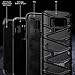 SGM Samsung Galaxy S8 Plus Case, Hybrid Dual Layer Armor Defender Protective Case Cover + Belt Clip Holster for S8 Plus [Drop Tested] (Black + Black)