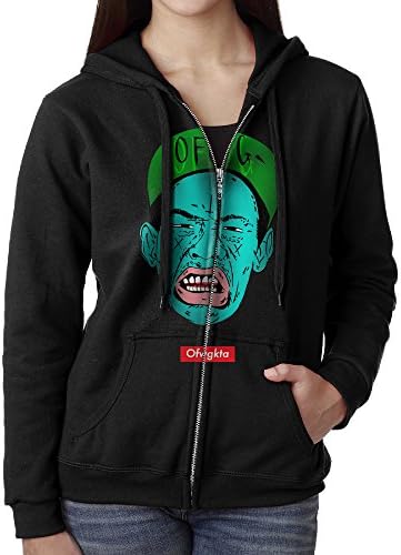 Women's Tyler The Creator Full Zip Hooded Sweatshirt Jackets Black