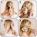 QY 5PCS Pink Gold Color Spin Pin Sleek Bun Messy Bun Maker Simple Style Mini Pin Hair Updo Accessory