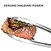 Walfos Food Grade Stainless Steel Kitchen Tongs for Cookig,BBQ - Set of 3, 7 ，9 and 12 Inch Heavy Duty Locking Metal Food Tongs Non-Slip Grip