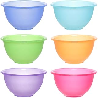 idea-station NEO Kunststoff-Schalen 6 Stück, 13 cm, 350 ml, bunt, mehrweg, bruchsicher, Plastik-Schüssel, Müsli-Schale, Schüssel-Set, Plastik-Geschirr, Party-Geschirr, Camping-Geschirr
