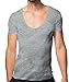 Men's Modal V-Neck Invisible Undershirt Medium Gray jT Modal