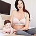 The Dairy Fairy Rose Pumping Bra Hands Free Nursing Bras for Breastfeeding, Soft Breast Feeding Bras for Women of All Body Types, Breast Pump Bra Essentials for Sleep, Maternity, Blush, Large