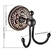 Kabter Carved Flower Brass Towel Coat Hook,Oil Rubbed Bronze