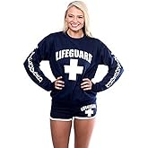 LIFEGUARD Red Crew Neck Sweatshirt for Women, Teen & Girls, Ladies.