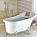 Zovajonia Brushed Nickel Floor Mounted Bathtub Shower Faucet Set 2 Handles Free Standing Tub Filler with Hand Shower