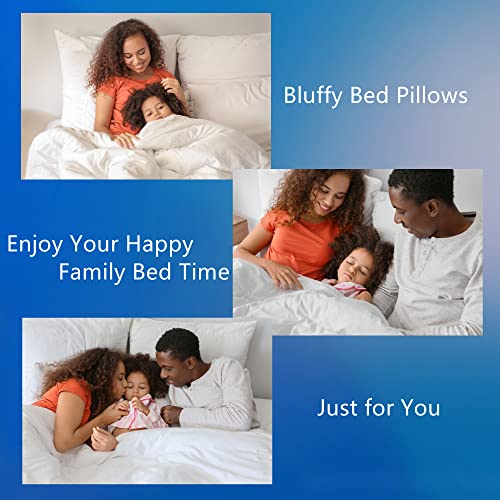 Bluffy Bed Pillows for Sleeping Down Alternative Pillows Overfilled