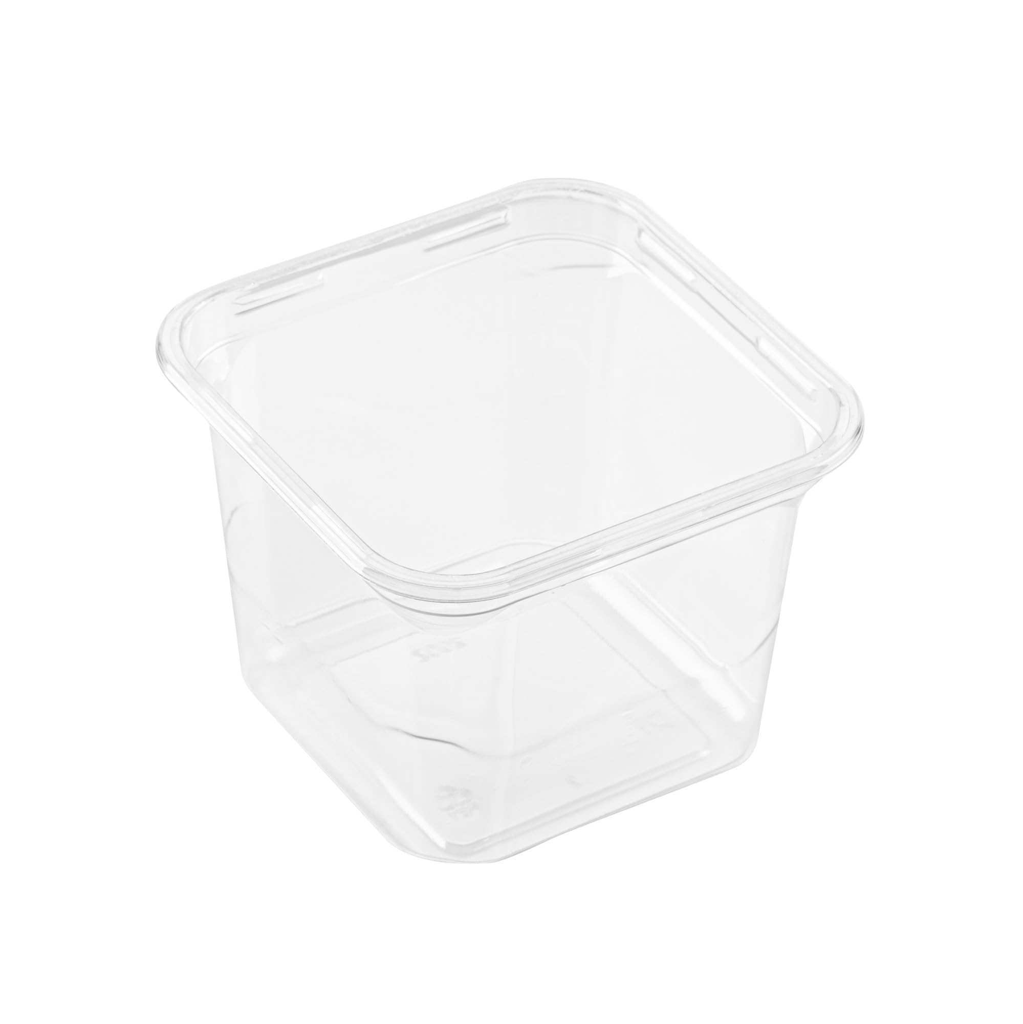 Photo 1 of Restaurantware-Thermo Tek 20 Ounce Snack Containers, 100 Count Durable, Heavy-Duty, Clear Plastic Square Snack Deli Containers For Cafes, Restaurants, Bakeries, Dessert Shops and Household Use