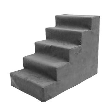 Pet Treppen- Große Haustier Treppe 5 Schritt Schemel Hundetreppe Für Hohes Bett, Mittlere Hunde Haustier Katze Für Sofa, Schw