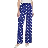Anne Klein Women's Pull on High Rise Wide Leg Pant (Lined)