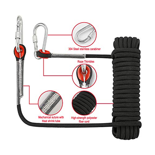 Outdoor-Kletterseil Durchmesser 10mm Statisches Kletterseil im Freien, Hochfestes Sicherheitsseil Geflochtenes Nylonseil… – Bild 3