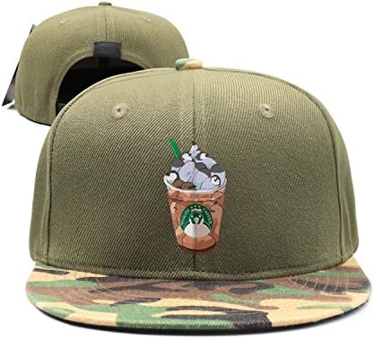w4a4zp57uq4 Unisex Penguin Coffee Milk Tea Cup Straw Crown Go to Bed Baseball Cap Funny Outdoor Sport Cap