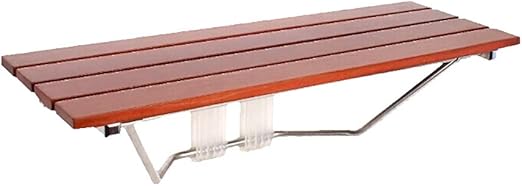Amazon Com Xh Folding Shower Seat Bench Wooden Wall Mount Solid