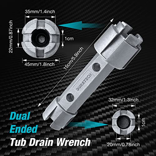 DURATECH 10"17" Telescoping Basin Wrench with 13/8" to 21/2" Large