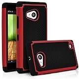 Nokia Lumia 730 Case, Nokia Lumia 735 Case, MagicMobile [Dual Armor Series] Durable [Impact Shockproof Resistant] Double Cover [Hard Shell] + [Flexible Silicone] Case for Nokia Lumia 730 / 635 - Red