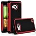 Nokia Lumia 730 Case, Nokia Lumia 735 Case, MagicMobile [Dual Armor Series] Durable [Impact Shockproof Resistant] Double Cover [Hard Shell] + [Flexible Silicone] Case for Nokia Lumia 730 / 635 - Red