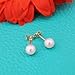 14k White Gold AAA White Freshwater Cultured Pearl Stud Earrings - 3.0-3.5 Millimeters