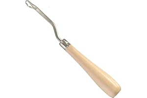 GEXWORLDWIDE GEX 6.5 inch Bent Wooden Crochet Latch Hook Knitting Tool Ventilating Holder 1PC