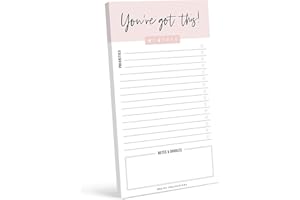 Bliss Collections To Do List Notepad, You've Got This, Magnetic Weekly and Daily Planner for Organizing and Tracking Grocery Lists, Appointments, Reminders, Priorities and Notes, 5"x7" (50 Sheets)