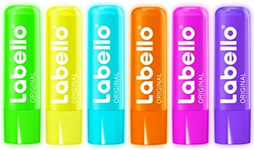 COOLMP Labello Lip Balm Neon 4.8 g Pack of 12 Assorted Colours