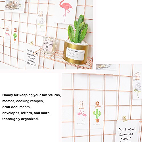 AceList 10 PCS Binder Wire Clips Paper Clamp Photo Picture Postcard Artwork Dorm Décor Wall Grid Accessory - Thumbnail 5