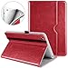 DTTO for iPad Mini 1 2 3 Case, Premium Leather Folio Stand Cover Case with Multi-Angle Viewing and Auto Wake-Sleep Function, Front Pocket for iPad Mini 1/Mini 2/Mini 3 - Red