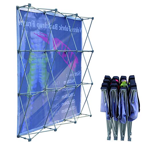 8'x10' (3x4) Velcro Tension Fabric Straight Pop Up Display Stand Trade Show Backdrop Booth Frame (ONLY Hardware)
