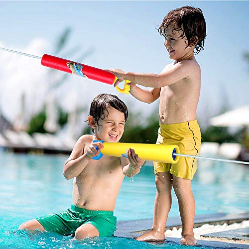 TNELTUEB Best Long Water Gun Set, 4 Pack Super Soaker Foam Water Blaster Gun for Swimming Pool Beach Summer Water Fighting Game Outdoor Toys for Boys Girls Adults