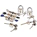 Hancel 7-Pack Lock Set Transparent Training Cutaway Crystal Pin Tumbler Keyed Padlock for Locksmith Practice (7-Pack)